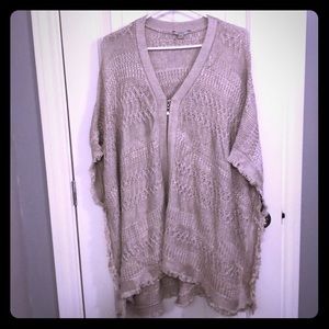 Guess zippered poncho style sweater